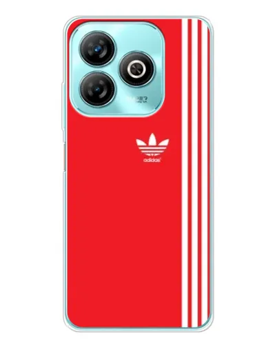 Чехол для ZTE Blade A75 с картинкой «Красный минимализм Adidas»