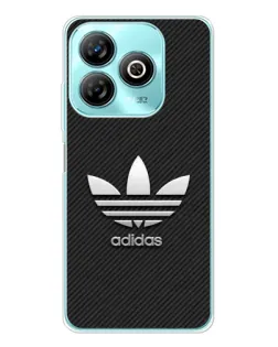 Чехол для ZTE Blade A75 с картинкой «Adidas Карбоновая текстура»