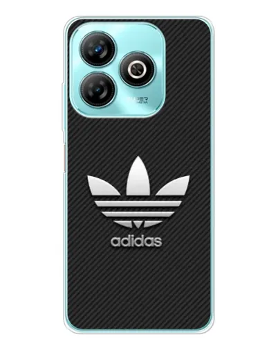Чехол для ZTE Blade A75 с картинкой «Adidas Карбоновая текстура»