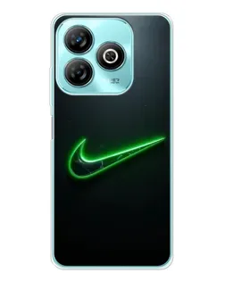 Чохол для ZTE Blade A75 з картинкою «Неоновий контур Nike»