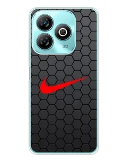 Чехол для ZTE Blade A75 с картинкой «Nike — карбоновая сетка»