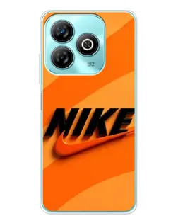 Чехол для ZTE Blade A75 с картинкой «Оранжевый драйв Nike»