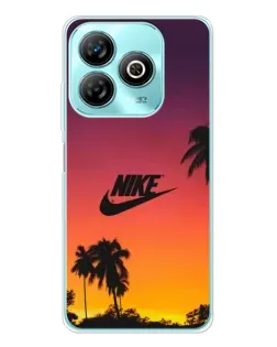 Чохол для ZTE Blade A75 з картинкою «Nike на заході сонця»