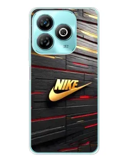 Чохол для ZTE Blade A75 з картинкою «Золотий Nike на металі»
