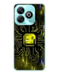 Чохол для ZTE Blade A75 з картинкою «Nike — золота іскра»