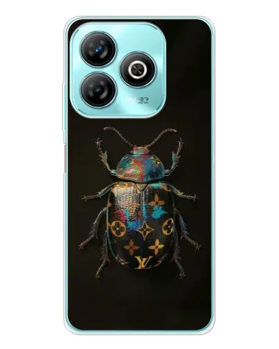 Чехол для ZTE Blade A75 с картинкой «LV — мраморный принт»