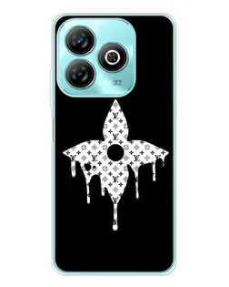 Чехол для ZTE Blade A75 с картинкой «Цветочная монограмма»