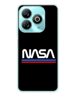 Чехол для ZTE Blade A75 с картинкой «NASA — классика Red Blue»
