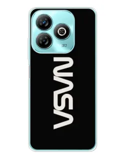 Чохол для ZTE Blade A75 з картинкою «NASA — вертикальний логотип»