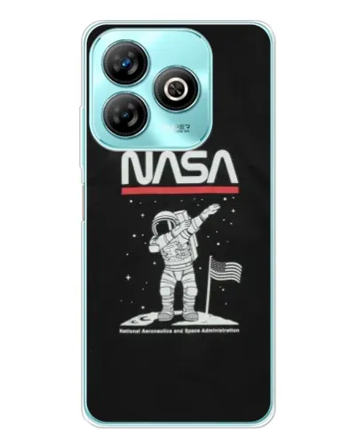 Чохол для ZTE Blade A75 з картинкою «NASA — крокуємо по Місяцю»