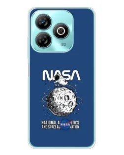Чохол для ZTE Blade A75 з картинкою «NASA — місячна місія»