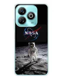 Чохол для ZTE Blade A75 з картинкою «Астронавт на Місяці»