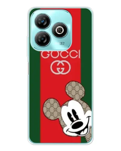 Чехол для ZTE Blade A75 с картинкой «Gucci — полосы и Микки»