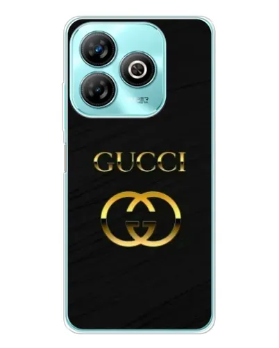 Чехол для ZTE Blade A75 с картинкой «Золотой логотип Gucci»
