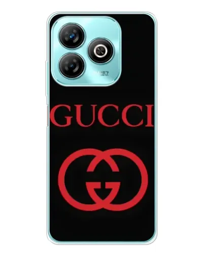 Чехол для ZTE Blade A75 с картинкой «Gucci — красный логотип»