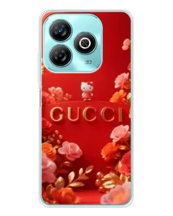 Чехол для ZTE Blade A75 с картинкой «Gucci — золотой сад»