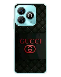 Чехол для ZTE Blade A75 с картинкой «Gucci — стеганый черный»