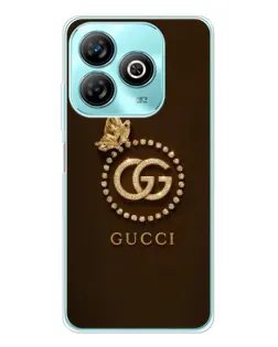 Чехол для ZTE Blade A75 с картинкой «Gucci — золотая бабочка»