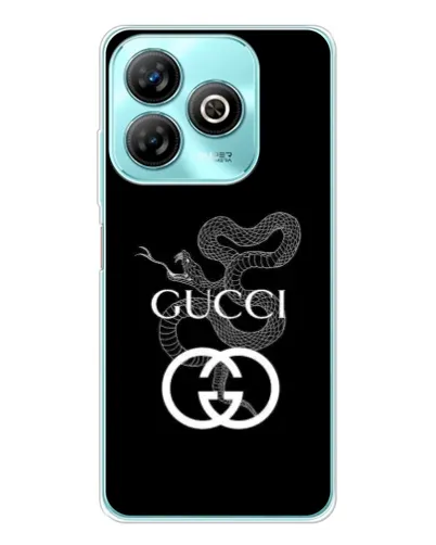 Чехол для ZTE Blade A75 с картинкой «Gucci — серебряная змея»