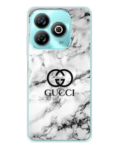 Чехол для ZTE Blade A75 с картинкой «Gucci — мраморный шик»