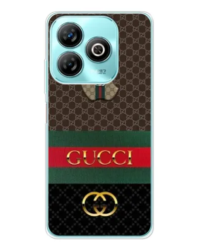 Чехол для ZTE Blade A75 с картинкой «Gucci — брендированный десерт»