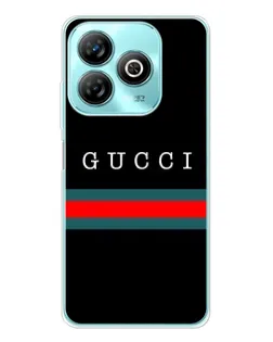 Чехол для ZTE Blade A75 с картинкой «Gucci — красный пояс»
