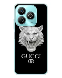 Чохол для ZTE Blade A75 з картинкою «Gucci — срібний лев»