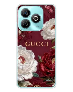 Чохол для ZTE Blade A75 з картинкою «Gucci — бордові троянди»