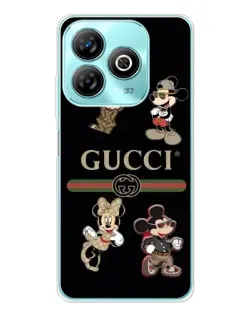 Чохол для ZTE Blade A75 з картинкою «Gucci — герої Disney та монограма»
