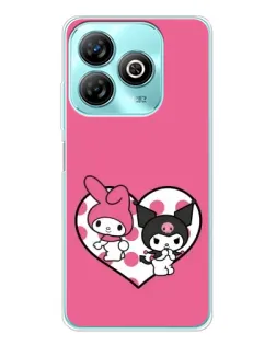 Чохол для ZTE Blade A75 з картинкою «Kuromi та My Melody»