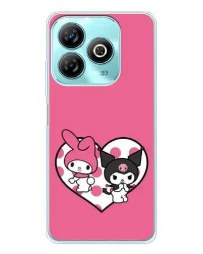 Чохол для ZTE Blade A75 з картинкою «Kuromi та My Melody»