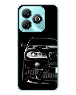 Чохол для ZTE Blade A75 з картинкою «Темний силует BMW»