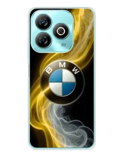 Чохол для ZTE Blade A75 з картинкою «Золотистий дим BMW»