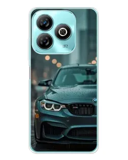 Чохол для ZTE Blade A75 з картинкою «BMW у вогнях міста»