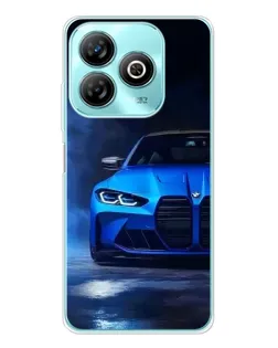Чохол для ZTE Blade A75 з картинкою «Блакитна BMW M4»