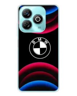 Чохол для ZTE Blade A75 з картинкою «Логотип BMW та неонові дуги»
