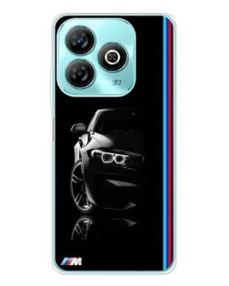 Чохол для ZTE Blade A75 з картинкою «Силует BMW в темряві»