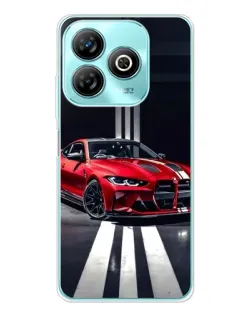 Чохол для ZTE Blade A75 з картинкою «Червона BMW на дорозі»
