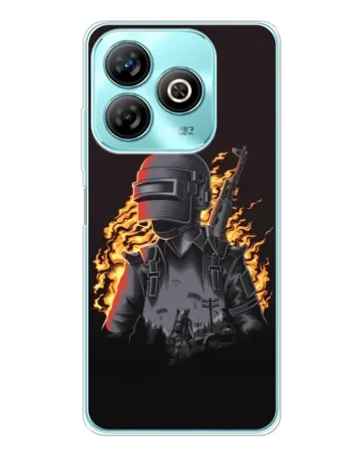 Чохол для ZTE Blade A75 з картинкою «PUBG — вогняний силует» Чохол для ZTE Blade A75 з картинкою «PUBG — вогняний силует»
