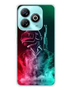 Чохол для ZTE Blade A75 з картинкою «PUBG — вогняний воїн»