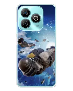 Чохол для ZTE Blade A75 з картинкою «Десант PUBG — стрибок»