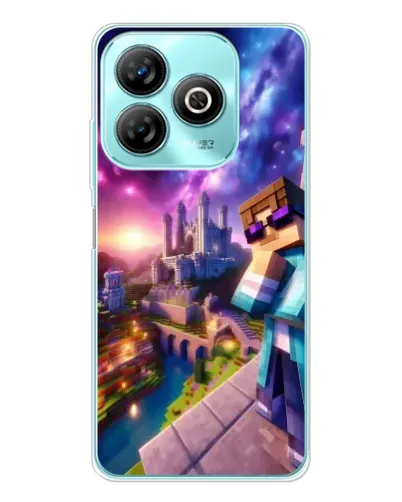Чехол для ZTE Blade A75 с картинкой «Стив и космос» Чехол для ZTE Blade A75 с картинкой «Стив и космос»