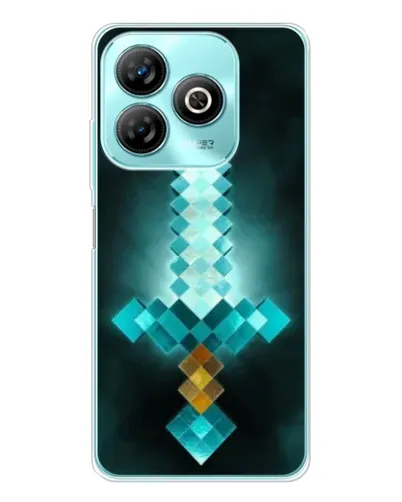 Чехол для ZTE Blade A75 с картинкой «Алмазный меч неон» Чехол для ZTE Blade A75 с картинкой «Алмазный меч неон»