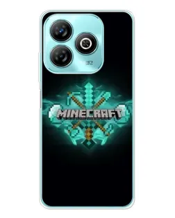 Чехол для ZTE Blade A75 с картинкой «Minecraft Diamond лого»