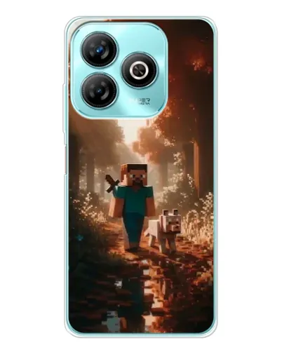 Чехол для ZTE Blade A75 с картинкой «Стив в лесу» Чехол для ZTE Blade A75 с картинкой «Стив в лесу»