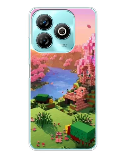 Чехол для ZTE Blade A75 с картинкой «Розовое дерево Minecraft» Чехол для ZTE Blade A75 с картинкой «Розовое дерево Minecraft»