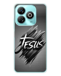 Чехол для ZTE Blade A75 с картинкой «Надпись Jesus Graffiti»