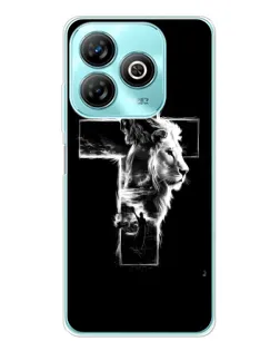 Чехол для ZTE Blade A75 с картинкой «Сияющий крест Jesus»