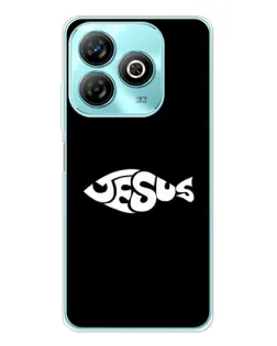 Чехол для ZTE Blade A75 с картинкой «Рыба Jesus»