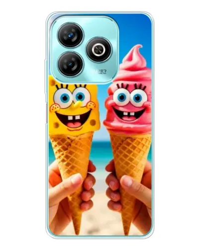Чохол для ZTE Blade A75 з картинкою «Спанч Боб морозиво»